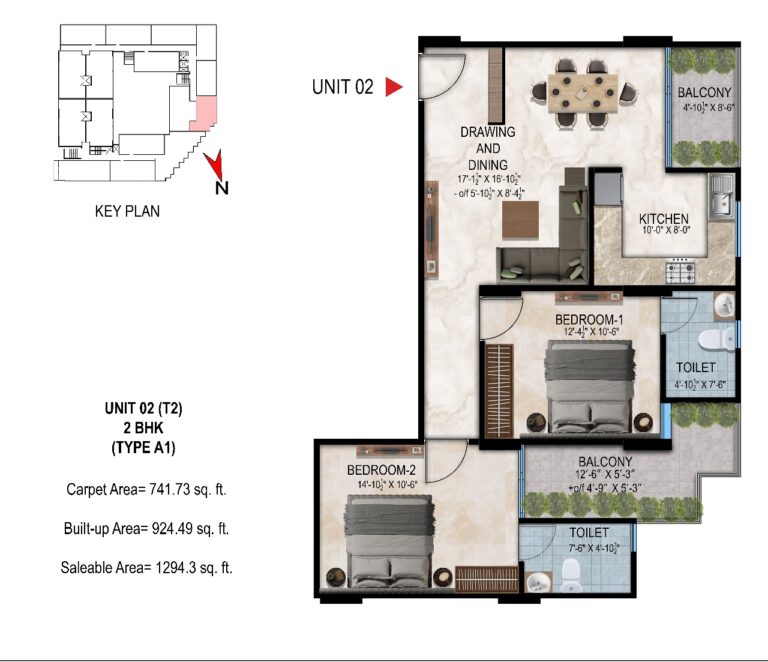 2 BHK TYPE A1
