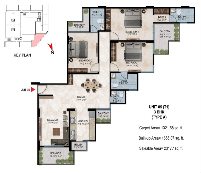 3 BHK TYPE A